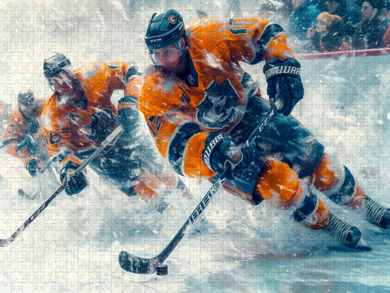 Eishockey, attacktieren - CALVENDO Foto-Puzzle'