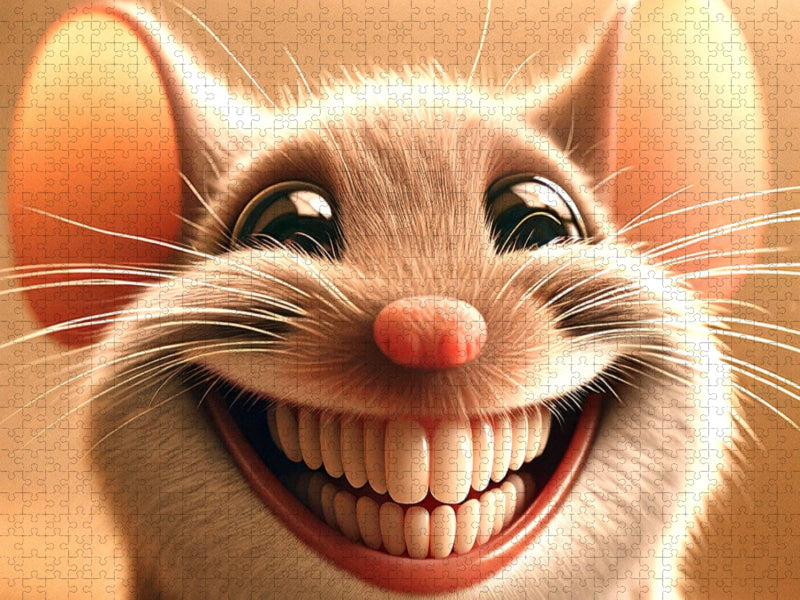 Grinsende Maus - CALVENDO Foto-Puzzle'