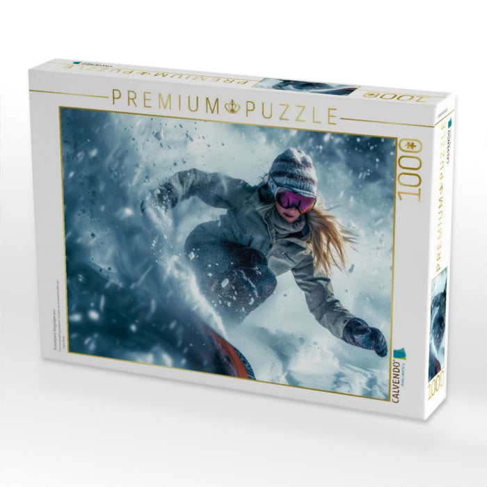 Snowboard-Vergnügen pur - CALVENDO Foto-Puzzle'