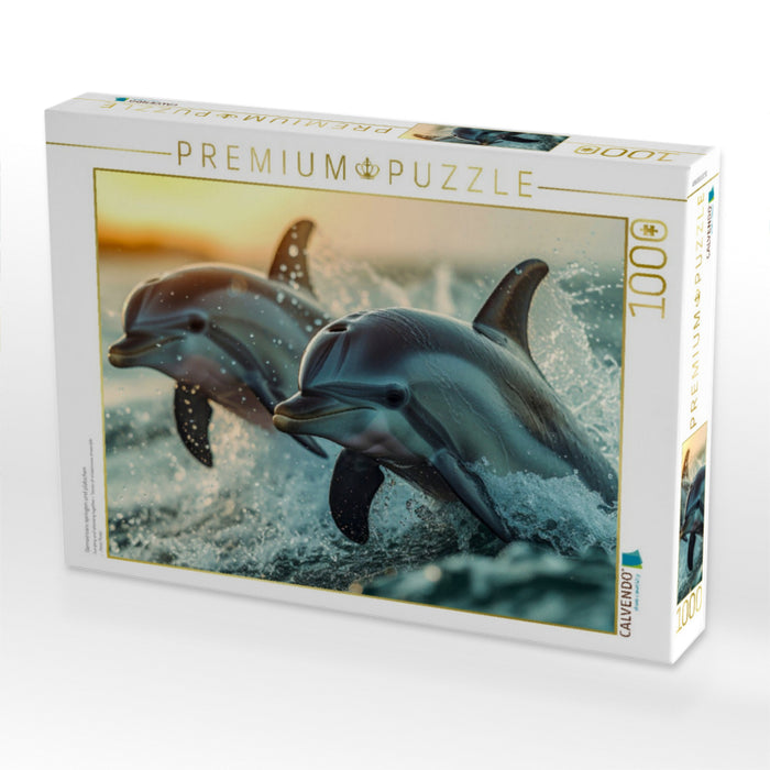 Gemeinsam springen und platschen - CALVENDO Foto-Puzzle'
