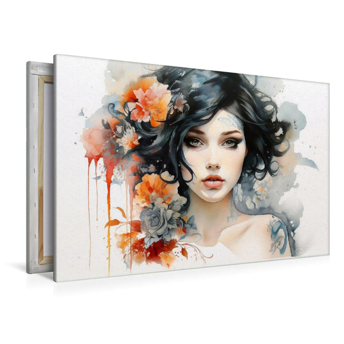 Premium Textil-Leinwand Ein Motiv aus dem Kalender "Tattoo trifft Kunst 2"