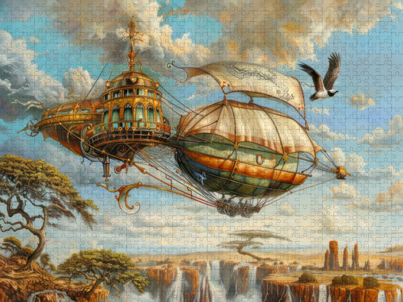 Steampunk-Luftschiffe - CALVENDO Foto-Puzzle'