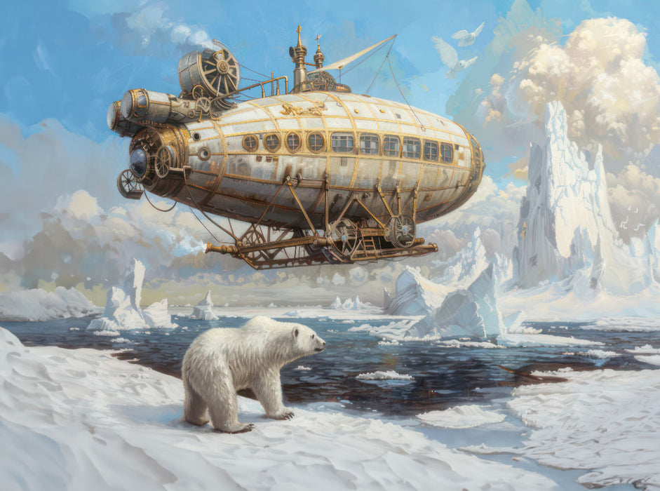Steampunk-Luftschiffe - CALVENDO Foto-Puzzle'