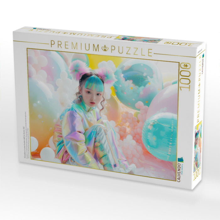 Charaktere in einer bunten Welt im Anime-Stil - CALVENDO Foto-Puzzle'