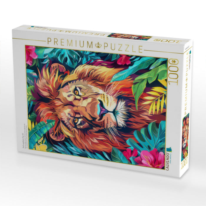 Dschungeltiere Pop-Art - CALVENDO Foto-Puzzle'