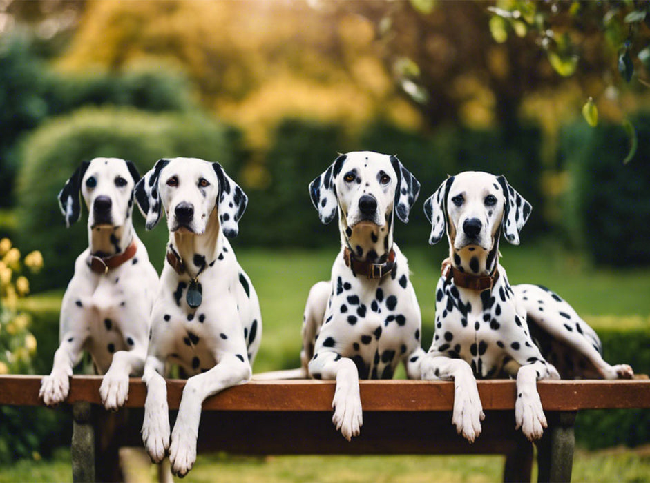 Fotosession mit vier Dalmatinern - CALVENDO Foto-Puzzle'