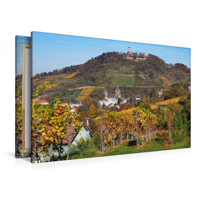 Premium Textil-Leinwand Ein Motiv aus dem Kalender Heppenheim - Weinstadt unter der Starkenburg