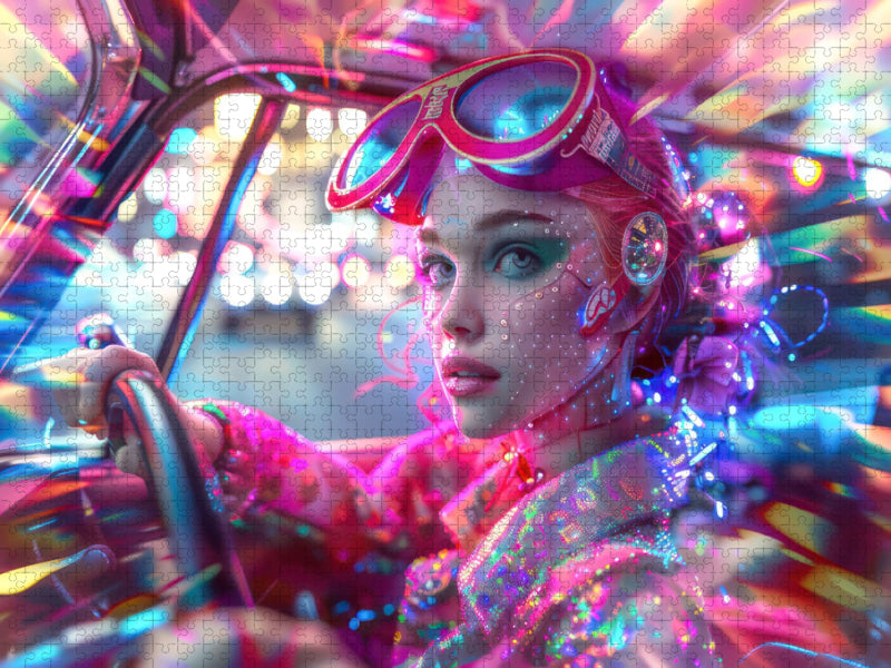 Die Welt der Neonröhren Cyberpunk - CALVENDO Foto-Puzzle'