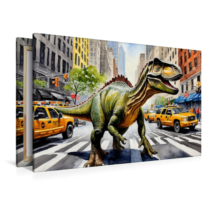 Premium Textil-Leinwand Tyrannus Saurus in New York