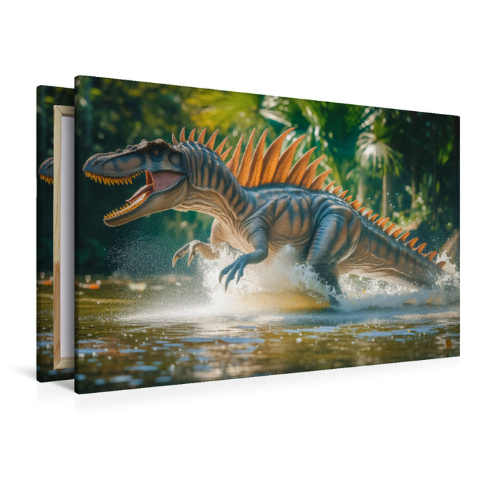 Premium Textil-Leinwand Spinosaurus