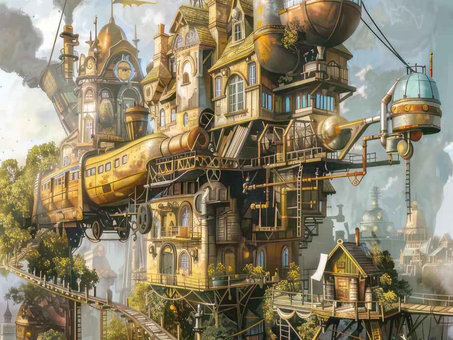 Mechanische Steampunk-Fantasiewelt - CALVENDO Foto-Puzzle'