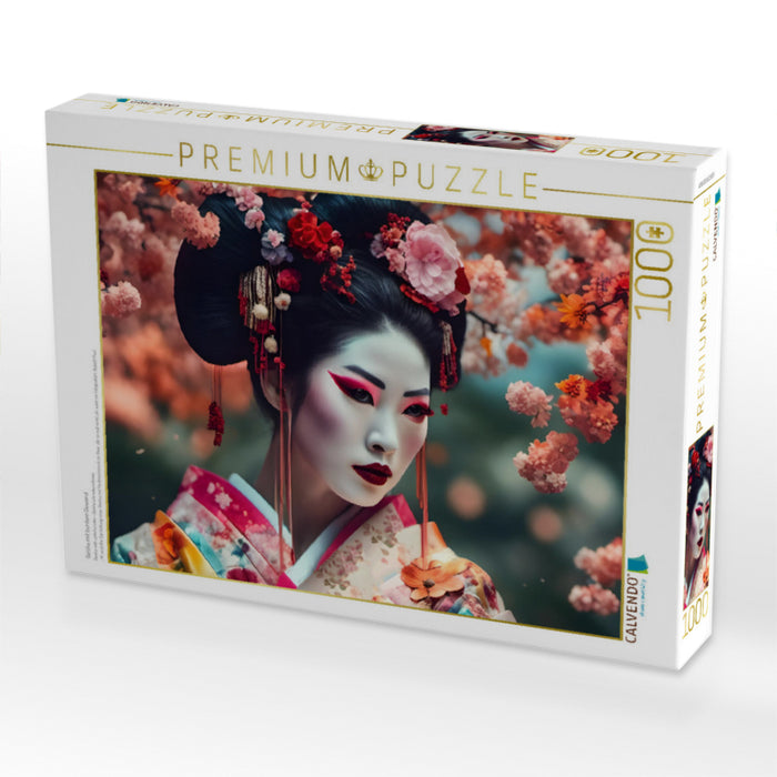 Geisha mit buntem Gewand - CALVENDO Foto-Puzzle'