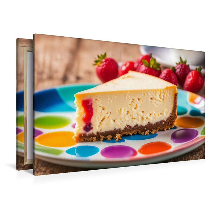 Premium Textil-Leinwand Cheesecake