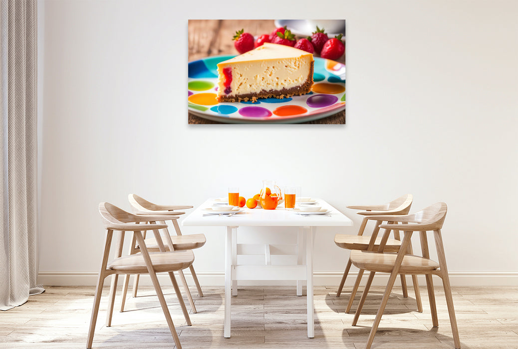 Premium Textil-Leinwand Cheesecake