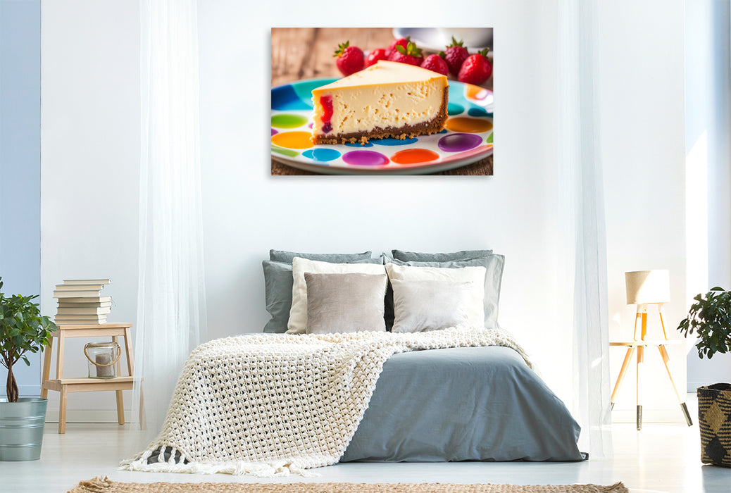 Premium Textil-Leinwand Cheesecake