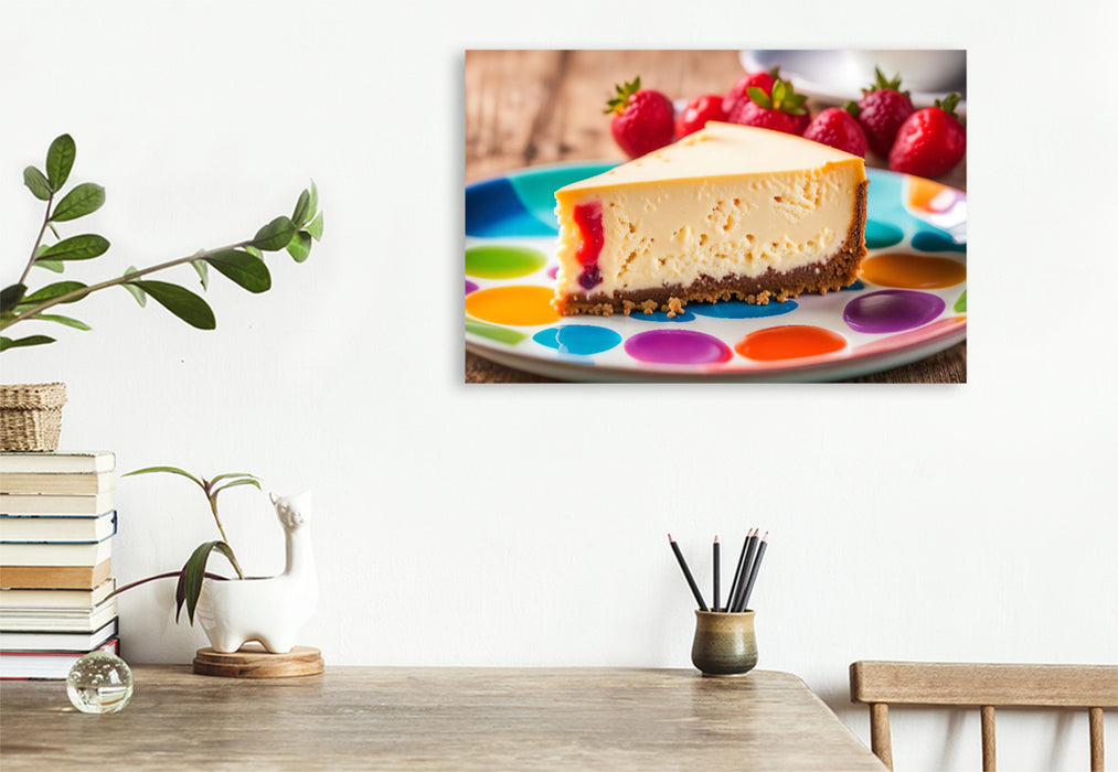 Premium Textil-Leinwand Cheesecake