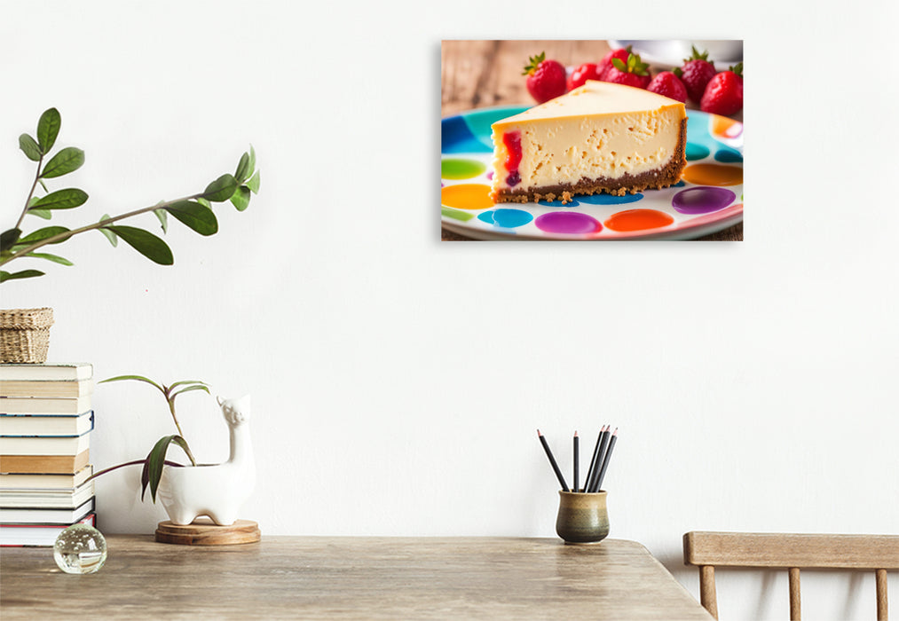 Premium Textil-Leinwand Cheesecake