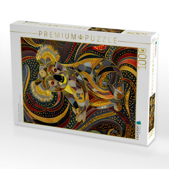 Koala im Stile der Aborigine-Kunst - CALVENDO Foto-Puzzle'