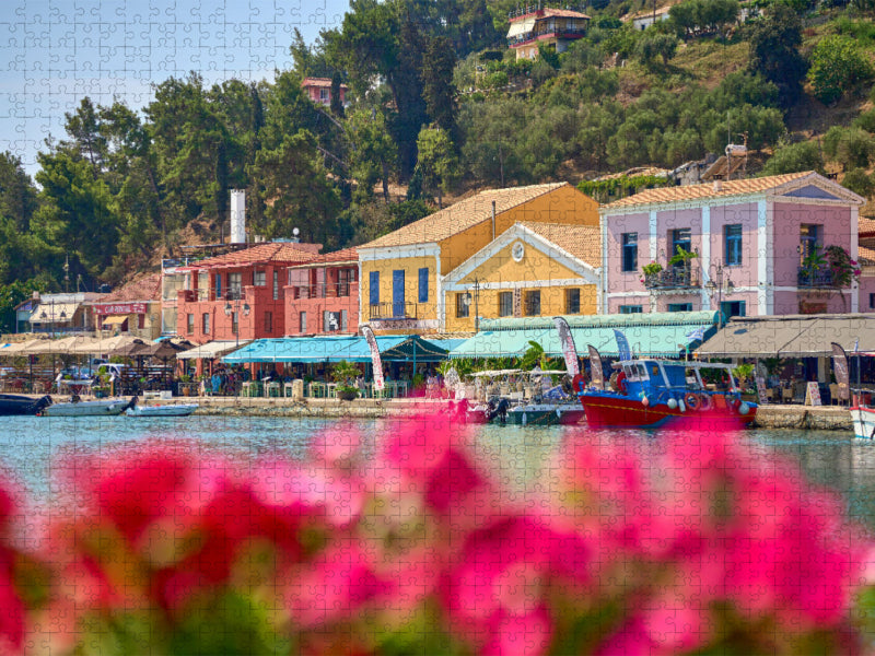 Hafen von Katakolon, Griechenland – Farbenfrohe Küstenstadt am Ionischen Meer - CALVENDO Foto-Puzzle'