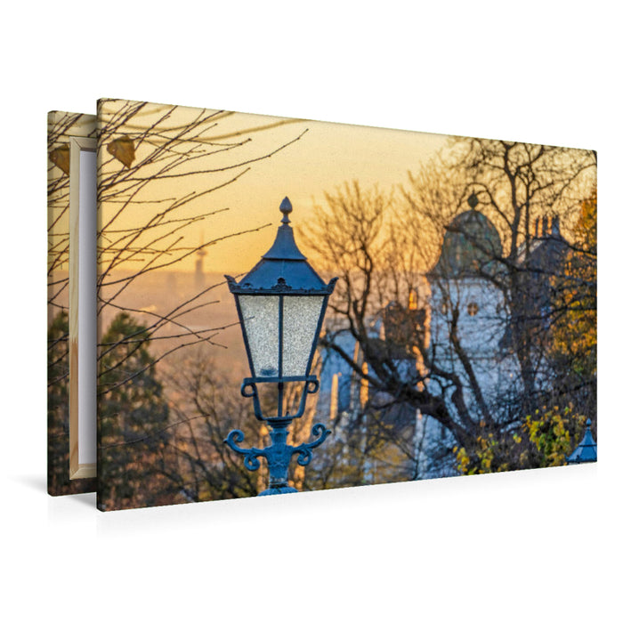 Premium Textil-Leinwand Sonnenuntergang in Bensberg