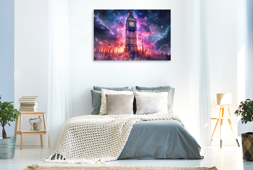 Premium textile canvas Big Ben - London 