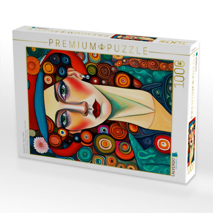 Dame mit Hut - Picasso // Klimt - CALVENDO Foto-Puzzle'