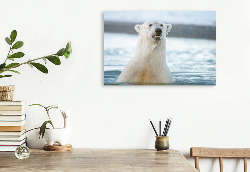 Premium textile canvas The Polar Bear: The King of the Arctic 