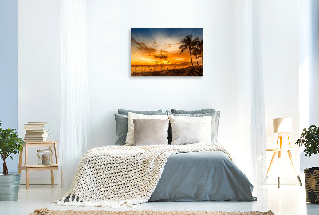 Premium textile canvas BONITA BEACH Fantastic sunset 