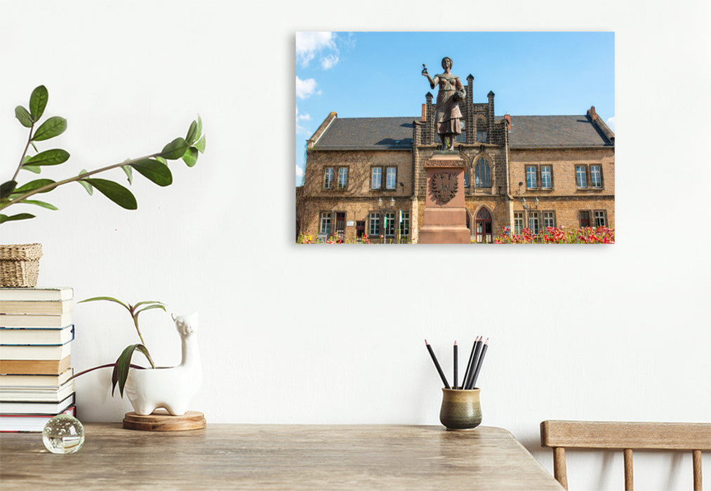 Premium textile canvas The goddess Flora statue in Quedlinburg 