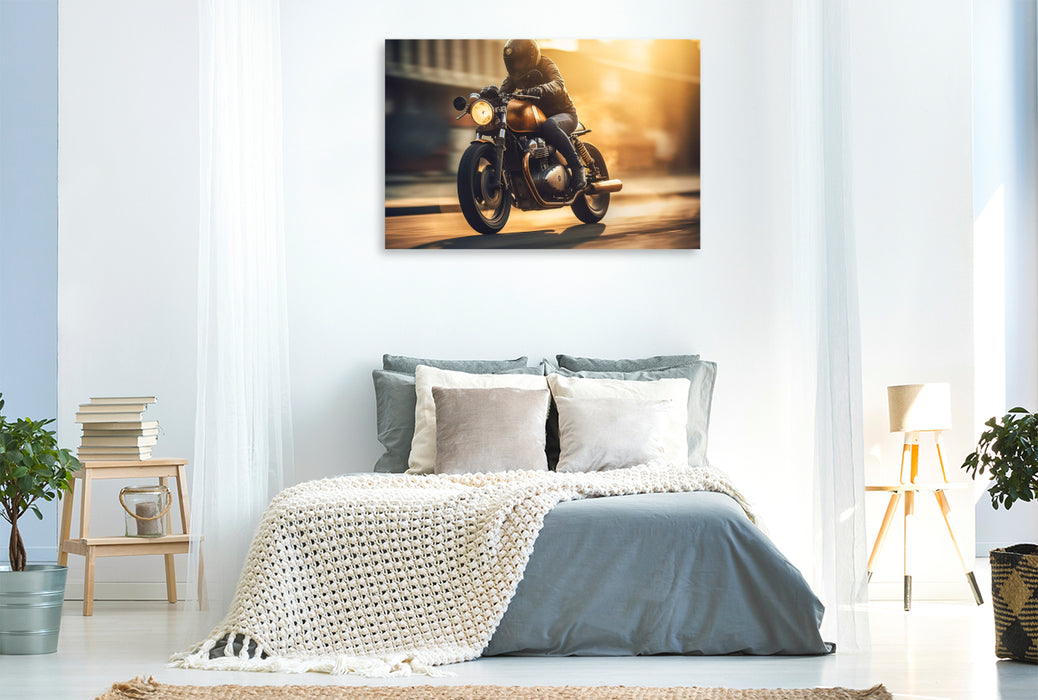 Premium Textil-Leinwand Ein Motiv aus dem Kalender Urban Biker