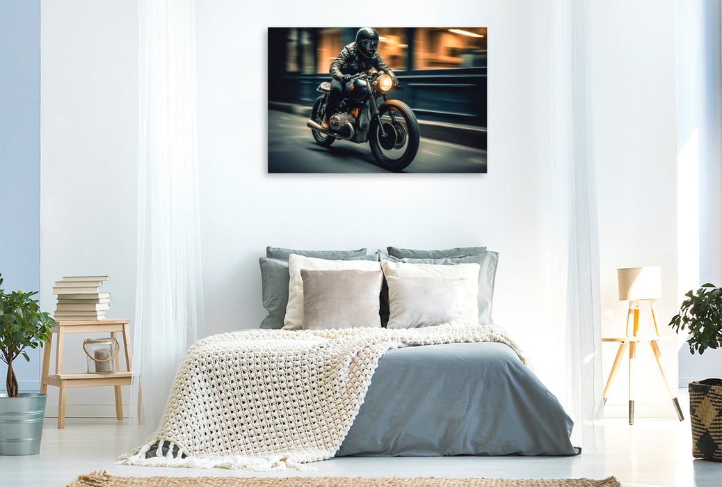 Premium Textil-Leinwand Ein Motiv aus dem Kalender Urban Biker