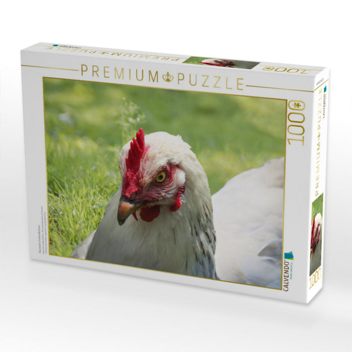 Glückliche Freilandhühner - CALVENDO Foto-Puzzle'