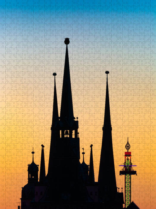 Die fünf Türme von Halle-Saale - CALVENDO Foto-Puzzle'