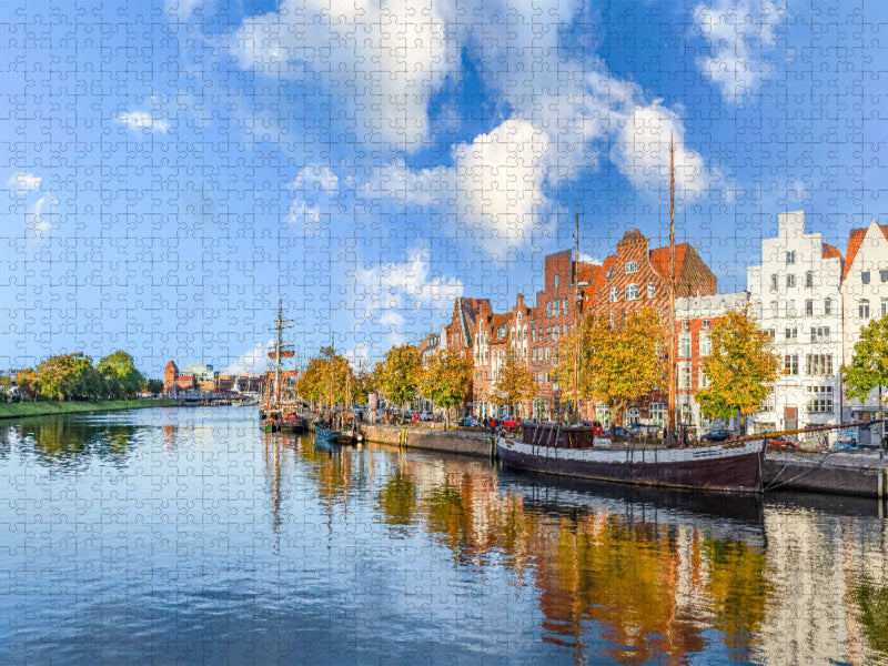 Blick über die Trave - CALVENDO Foto-Puzzle'