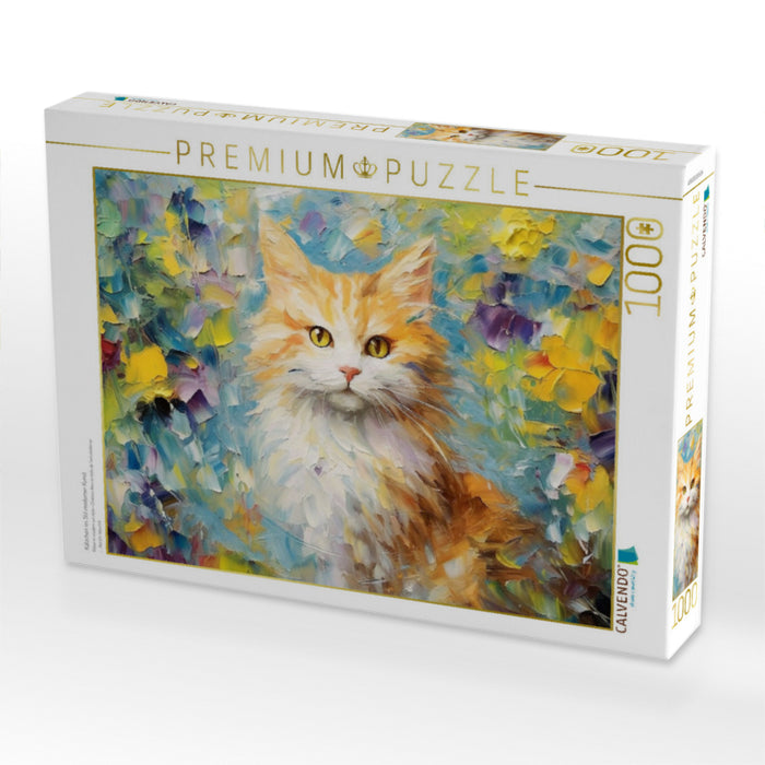 Chatons dans le style de l'art moderne - Puzzle photo CALVENDO' 