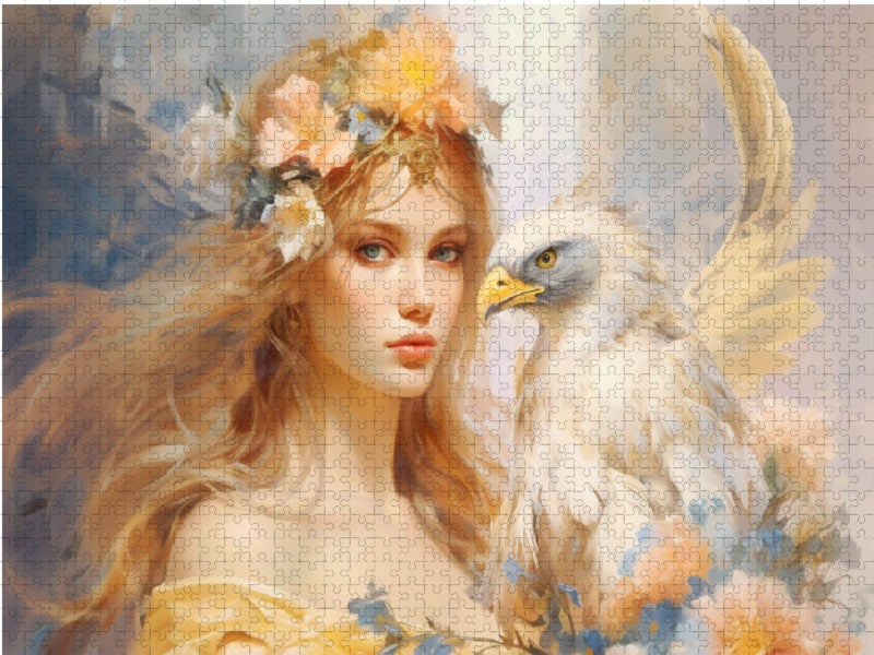 Adler mit Elfe - CALVENDO Foto-Puzzle'