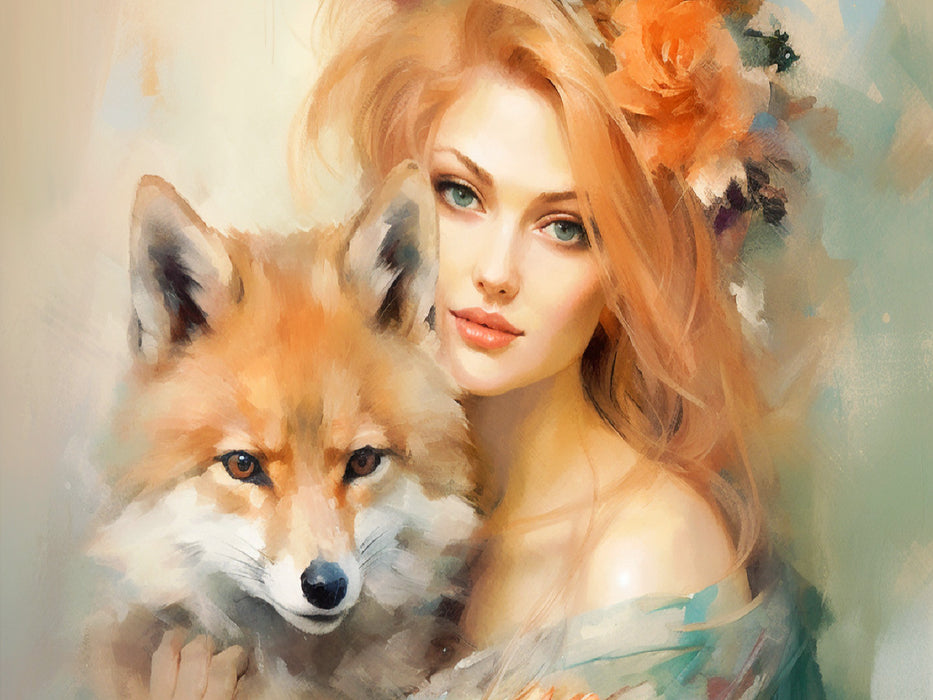 Elfe mit Fuchs - CALVENDO Foto-Puzzle'