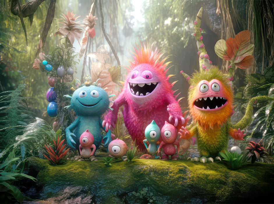 Monsterparty im Dschungel - CALVENDO Foto-Puzzle'