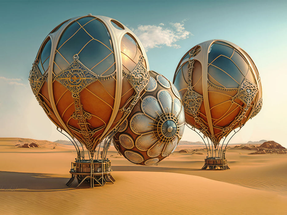 Heißluftballons in der Wüste - CALVENDO Foto-Puzzle'
