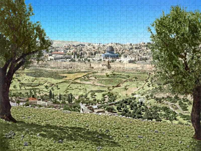 Heiliges Land – Jerusalem vom Berg Gethsemane aus um 1900 - CALVENDO Foto-Puzzle'