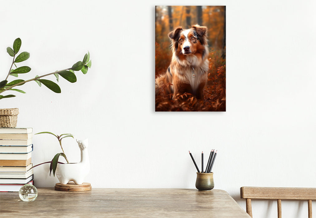 Premium Textil-Leinwand Ein Motiv aus dem Kalender Australian Shepherd