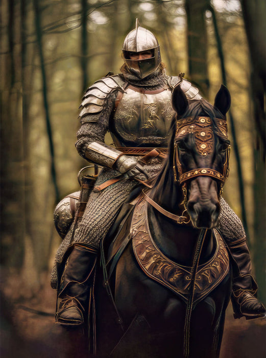 Mittelalter mit Drachen, Rittern und Burgen - CALVENDO Foto-Puzzle'