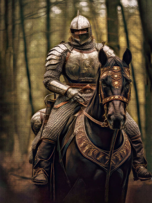 Mittelalter mit Drachen, Rittern und Burgen - CALVENDO Foto-Puzzle'