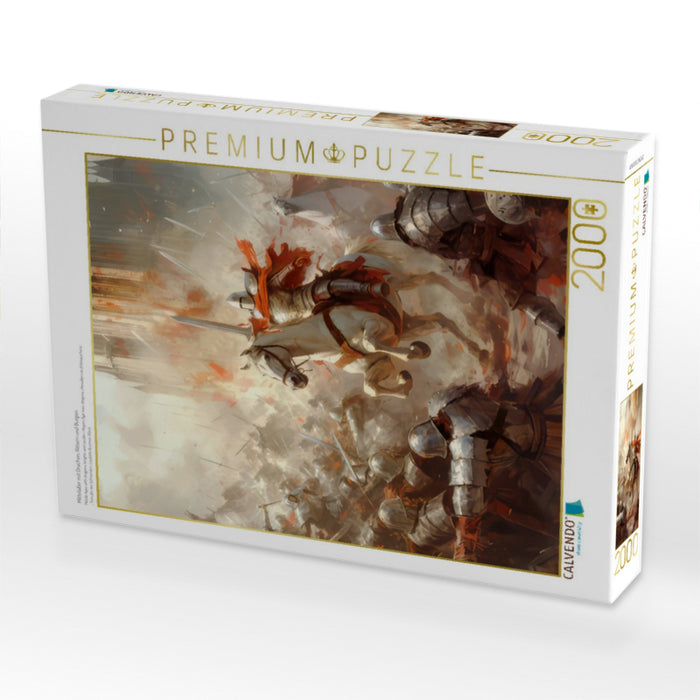 Mittelalter mit Drachen, Rittern und Burgen - CALVENDO Foto-Puzzle'