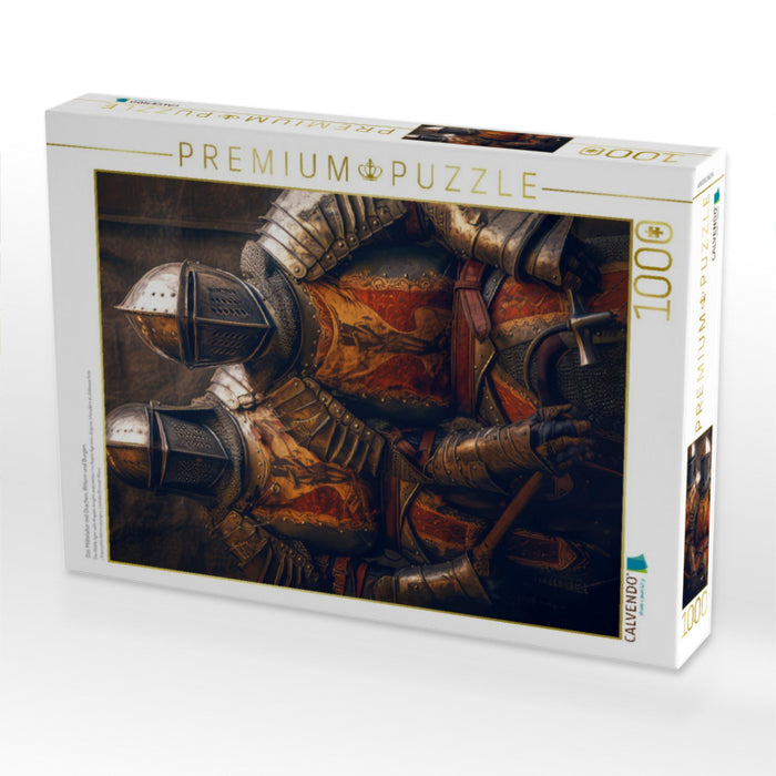 Das Mittelalter mit Drachen, Rittern und Burgen - CALVENDO Foto-Puzzle'