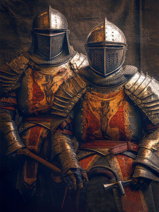 Das Mittelalter mit Drachen, Rittern und Burgen - CALVENDO Foto-Puzzle'