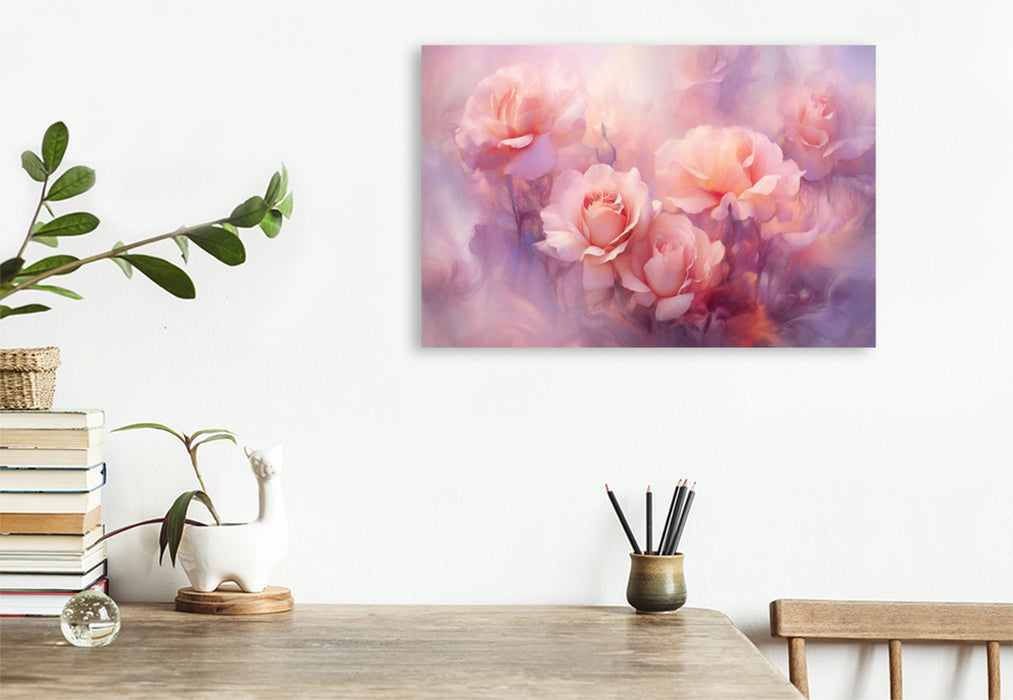 Premium textile canvas roses 