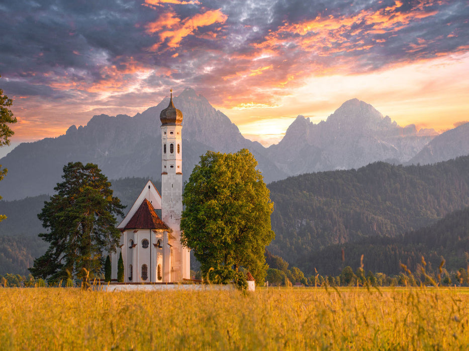 St. Coloman Kirche in Füssen - CALVENDO Foto-Puzzle'