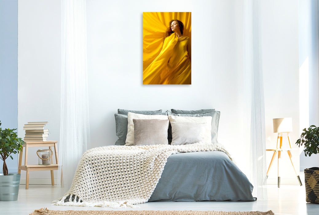 Premium Textil-Leinwand Gelb - die Farbe der Entspannung