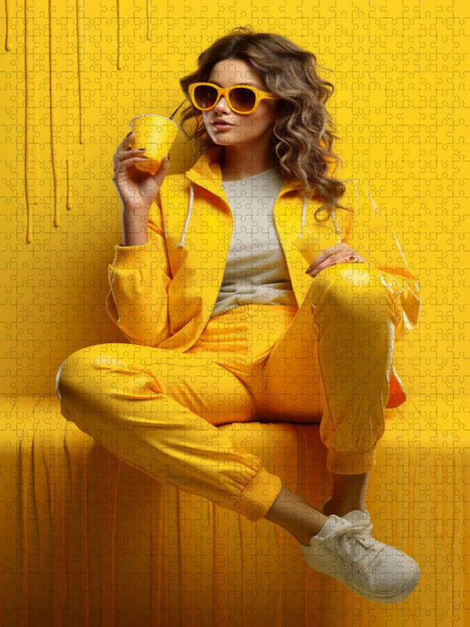 Gelb - die Farbe der Freude - CALVENDO Foto-Puzzle'